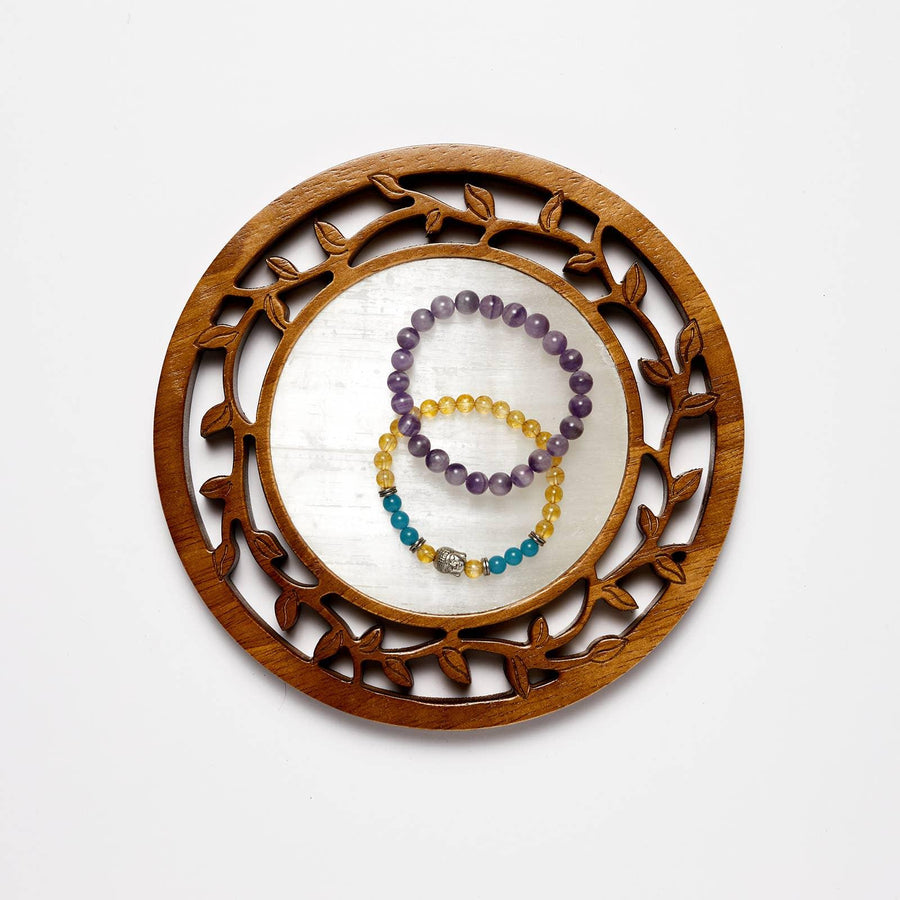 Decorative Selenite Plate-Earth Fairy Holistics