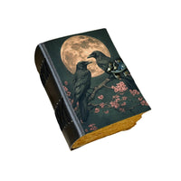 Original Raven Leather Journal Gothic Grimoire Tarot Book-Earth Fairy Holistics