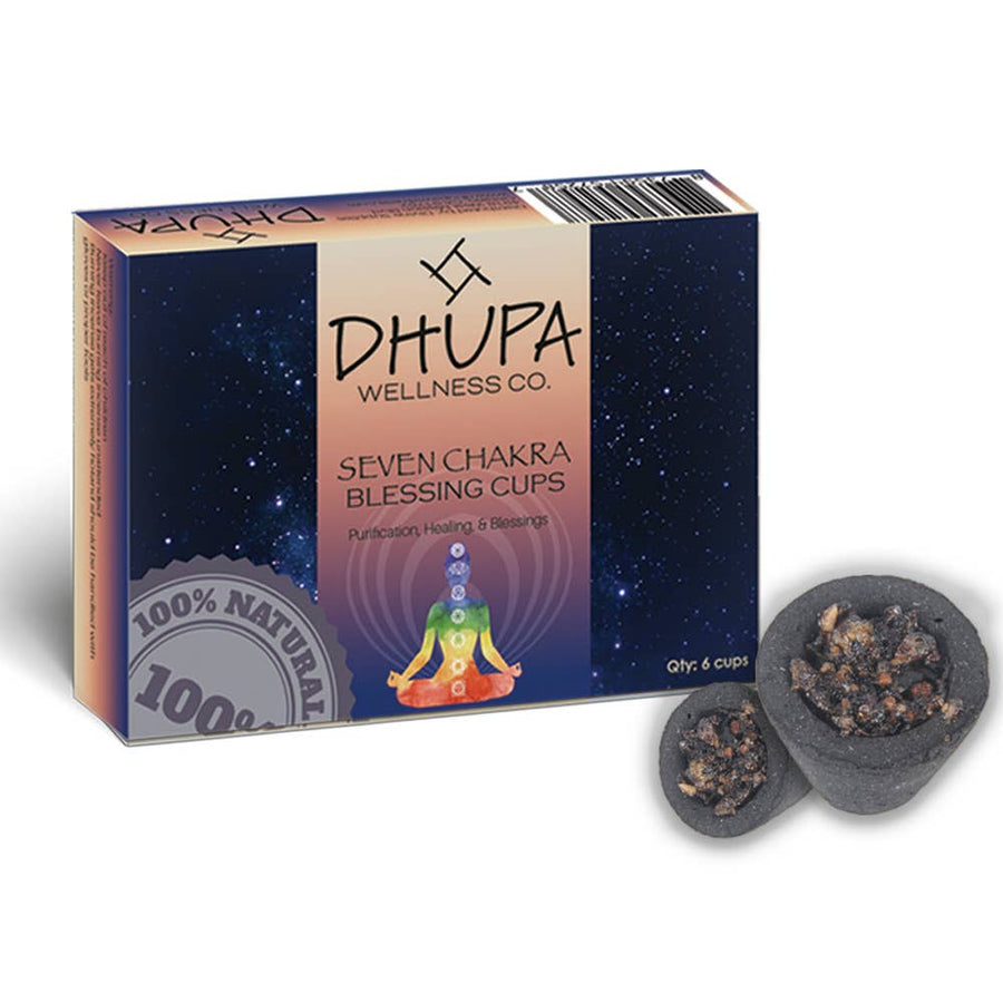 DHUPA - 7 Chakras Blessing Cups Box (6)-Earth Fairy Holistics