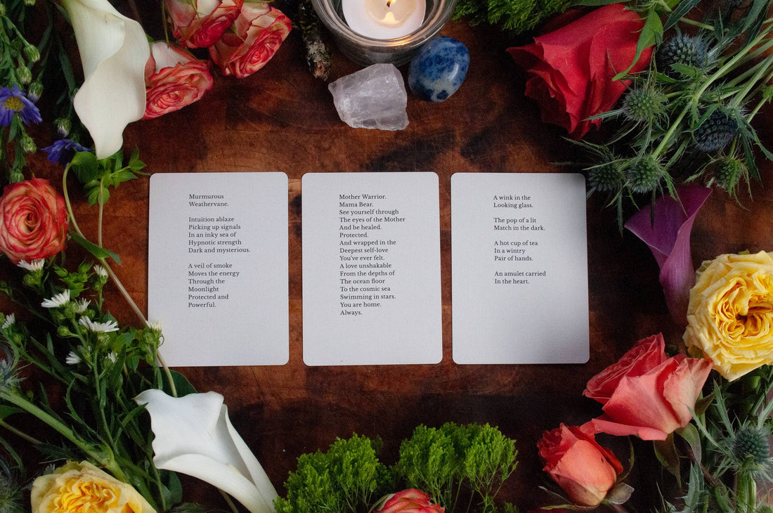 2.5" x 3.5" 60-Card Botanical Poetry Oracle Deck-Earth Fairy Holistics
