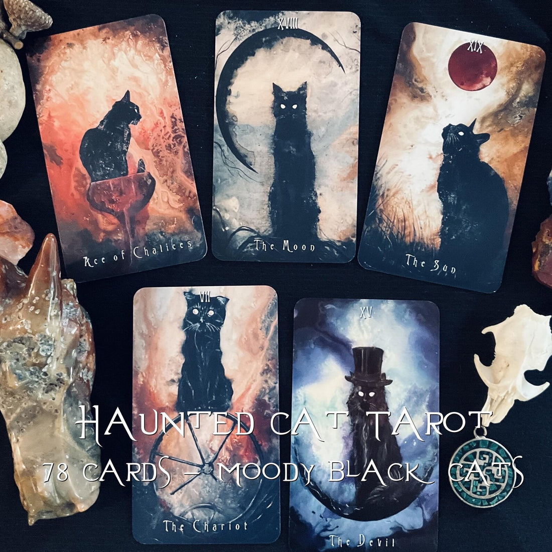 Haunted Cat Tarot - J Edward Neill-Earth Fairy Holistics