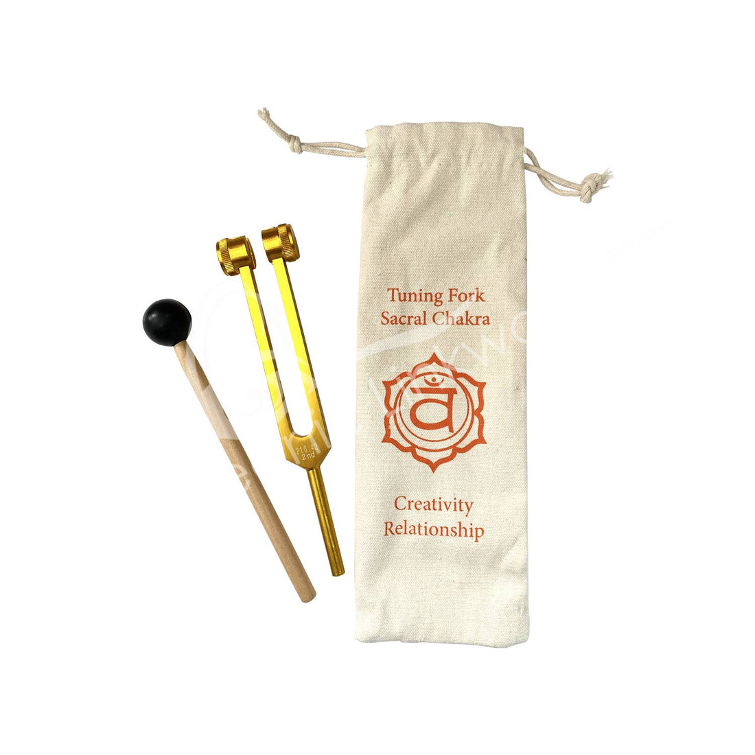 (PC)TUNING FORK - ORANGE/SACRAL CHAKRA TUNED WITH STICK & B-Earth Fairy Holistics