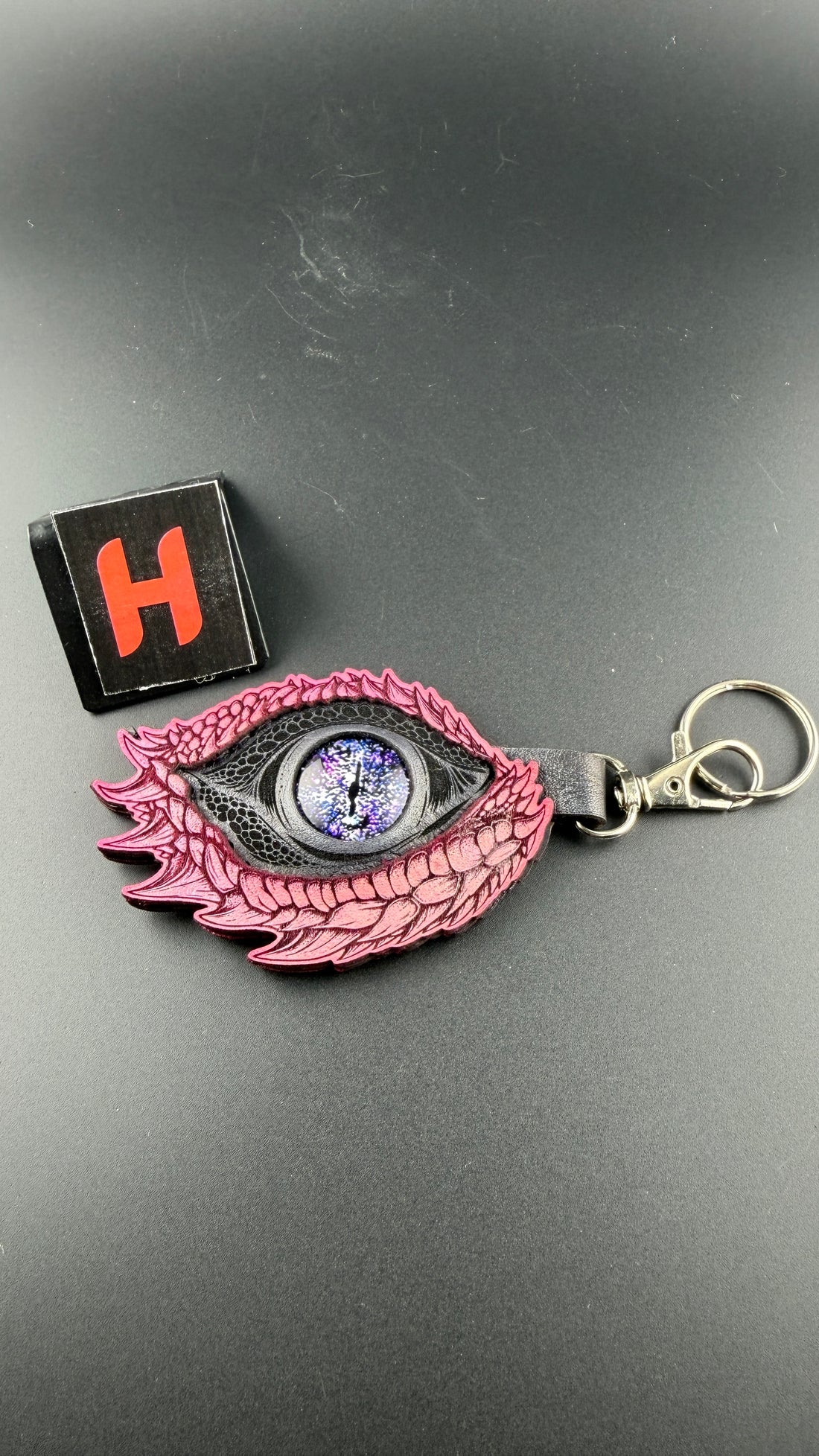 Spirit Wolf Leather Eye Keychains