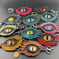 Spirit Wolf Leather Eye Keychains