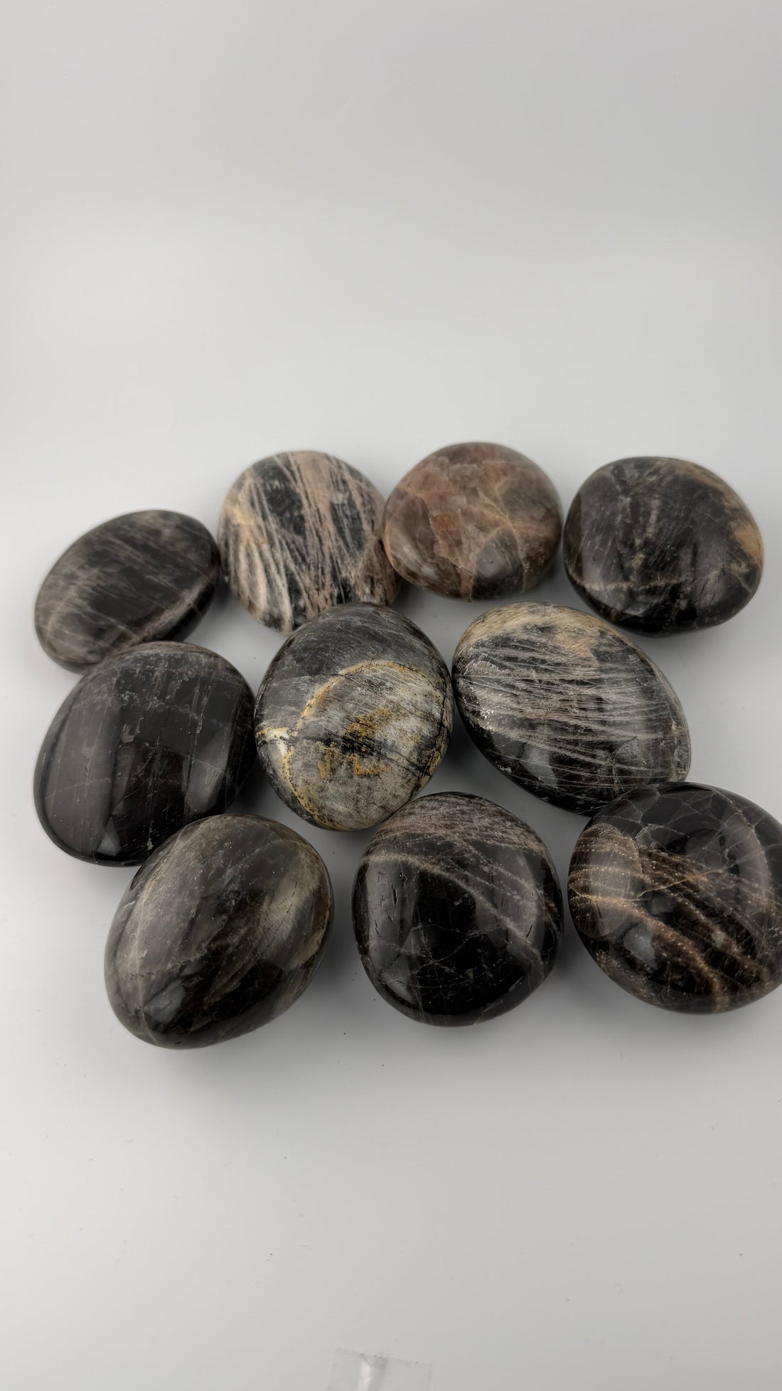 Black Moonstone Palm Stone-Earth Fairy Holistics