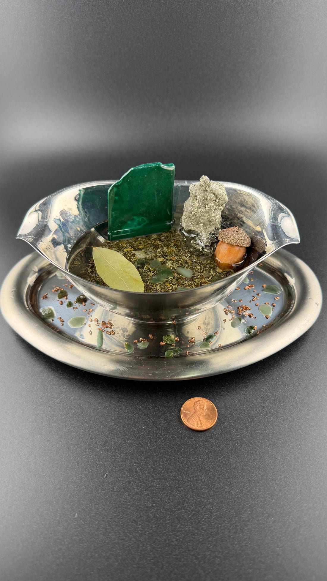 Earths Abundance Money Bowl (Silver & Copper Vessel)