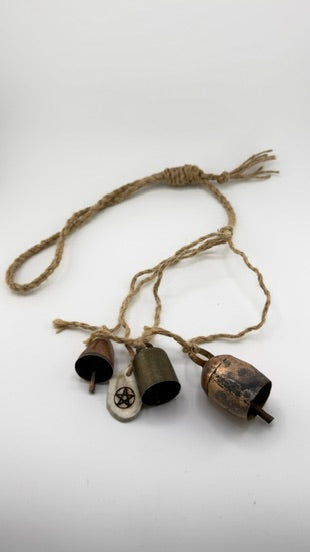 Witch's Bells with Deer Antler Pentagram-Earth Fairy Holistics