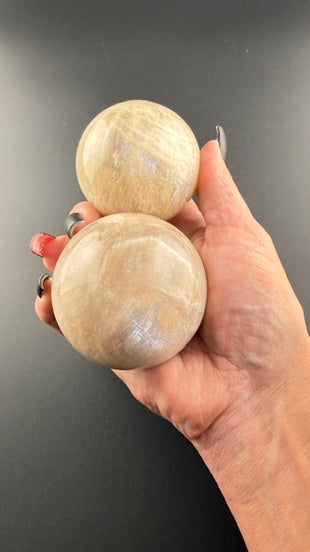 Blue Flash Moonstone Spheres-Earth Fairy Holistics