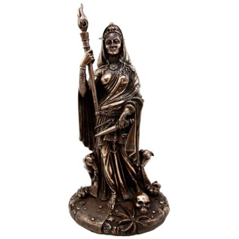 10722 Goddess Hecate Statue Bronze-Earth Fairy Holistics