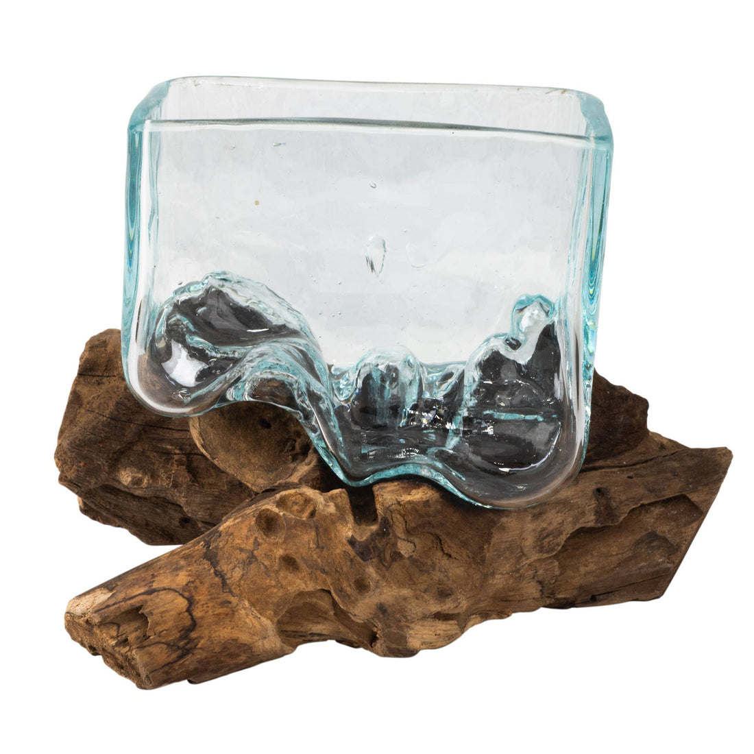 RECTANGULAR MOLTEN GLASS BOWL-Earth Fairy Holistics