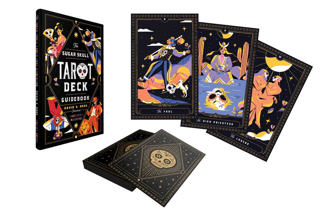 Sugar Skull Tarot Deck and Guidebook by David A Ross-Earth Fairy Holistics