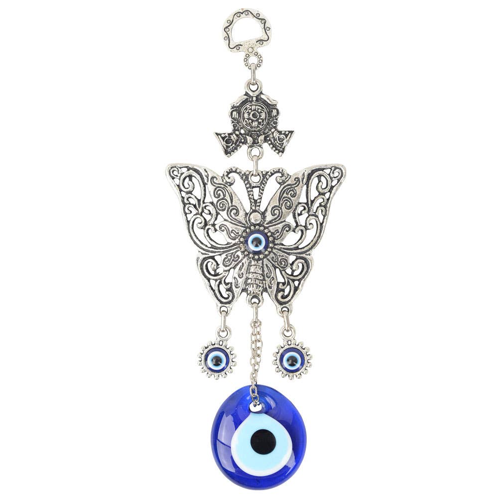 Wall Hanging Evil Eye With Butterfly-Earth Fairy Holistics