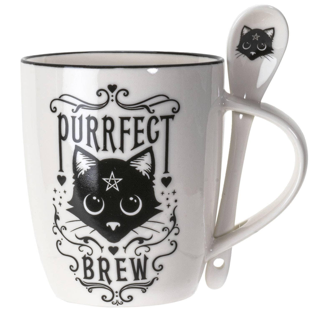 Purrfect Brew Mug & Spoon Set-Earth Fairy Holistics