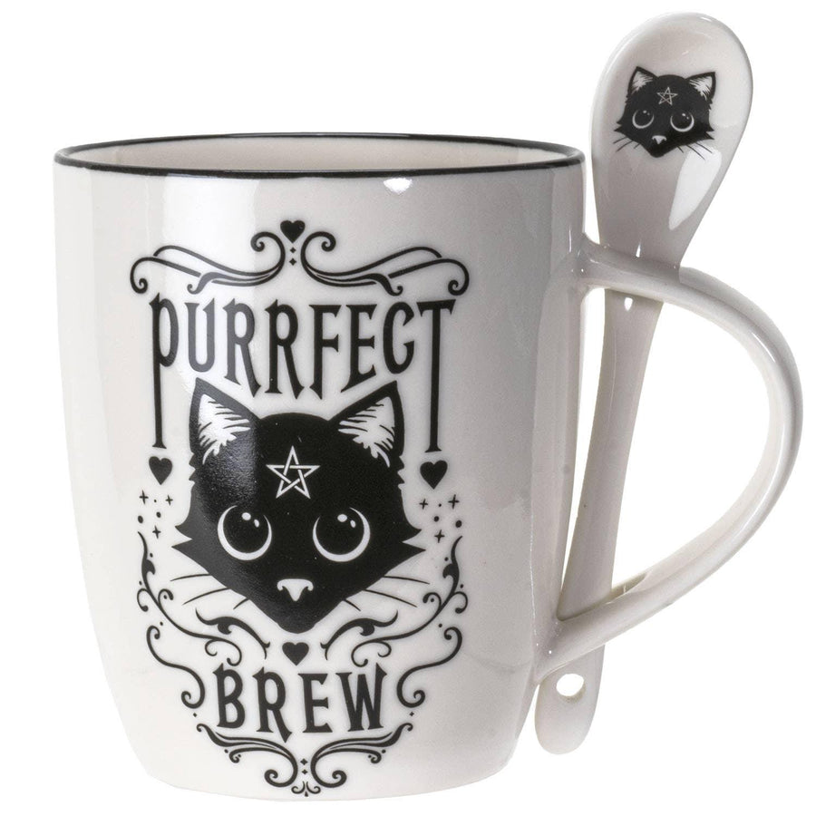 Purrfect Brew Mug & Spoon Set-Earth Fairy Holistics
