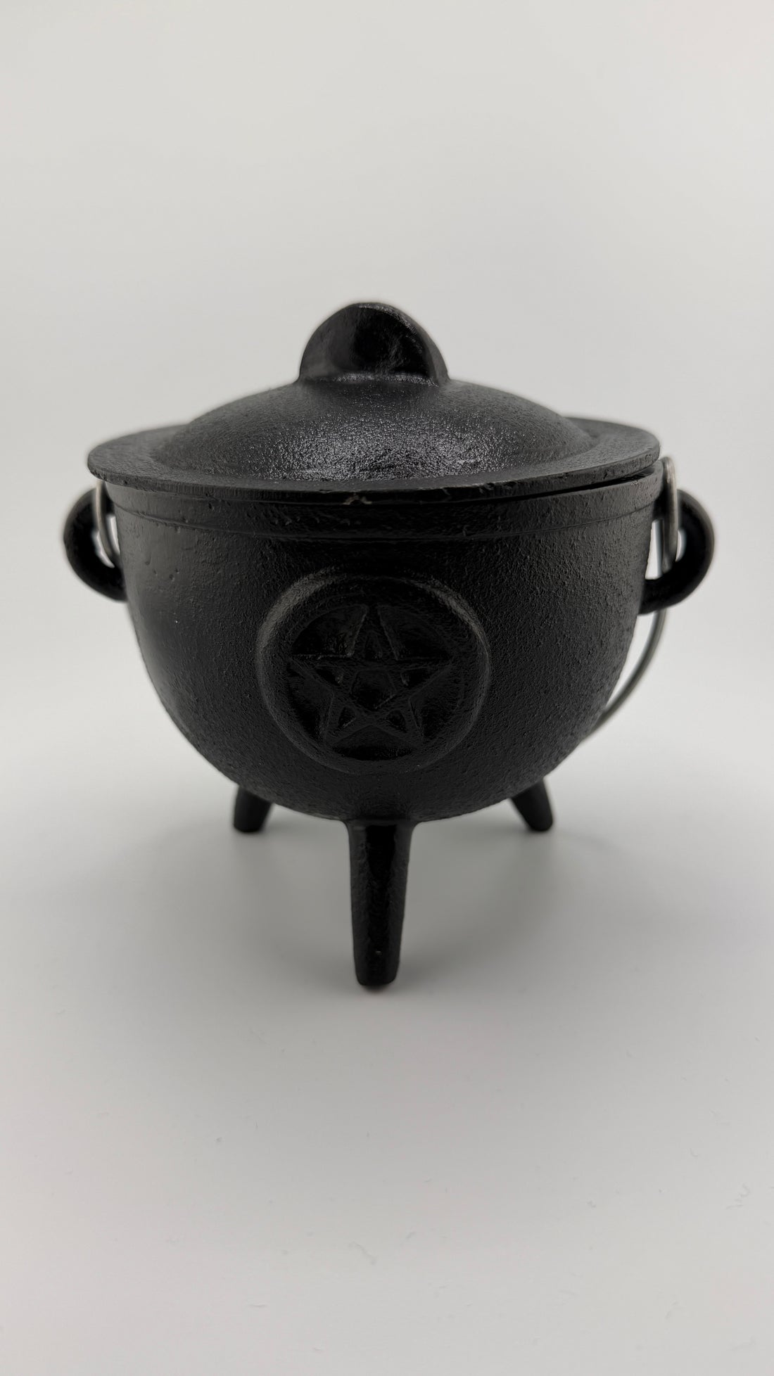 Cast Iron Cauldron - Pentacle 4.25"W x 3.75"H-Earth Fairy Holistics