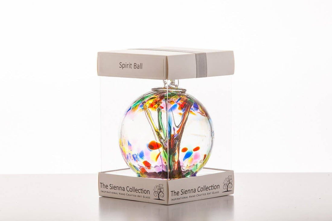 Witch's Ball (Spirit Ball) - Multicoloured Pink (10cm)-Earth Fairy Holistics