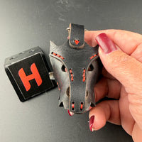 Spirit Wolf Leather Dragon Head Keychains