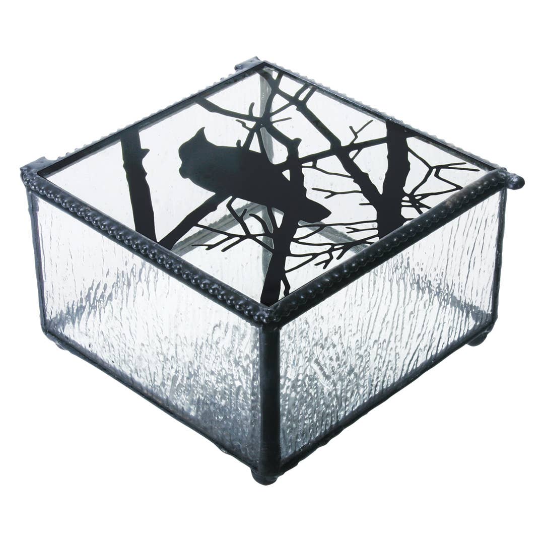 Y8510 Raven Art Glass Box-Earth Fairy Holistics