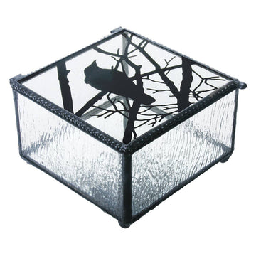 Y8510 Raven Art Glass Box-Earth Fairy Holistics