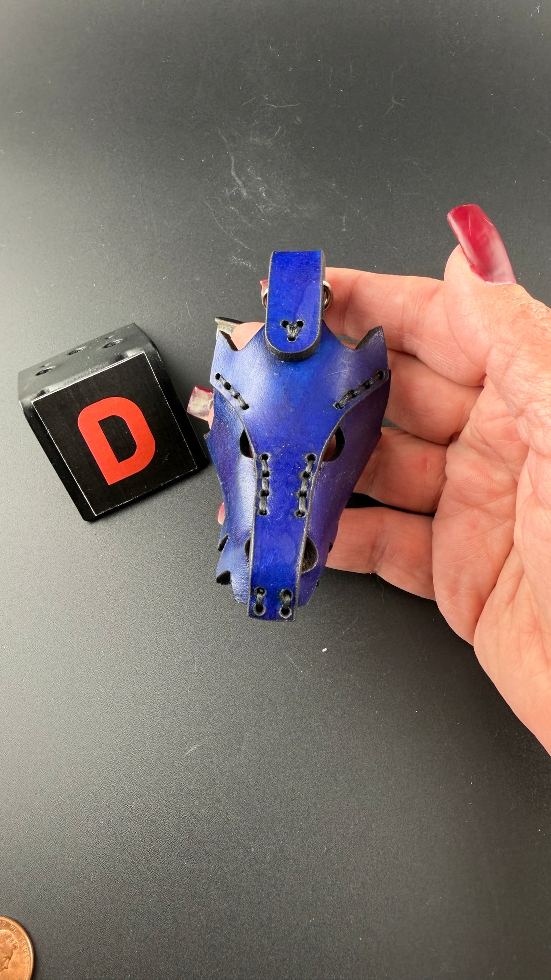 Spirit Wolf Leather Dragon Head Keychains