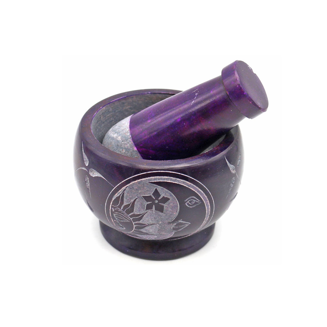 Soapstone Mortar & Pestle - Purple Celestial-Earth Fairy Holistics