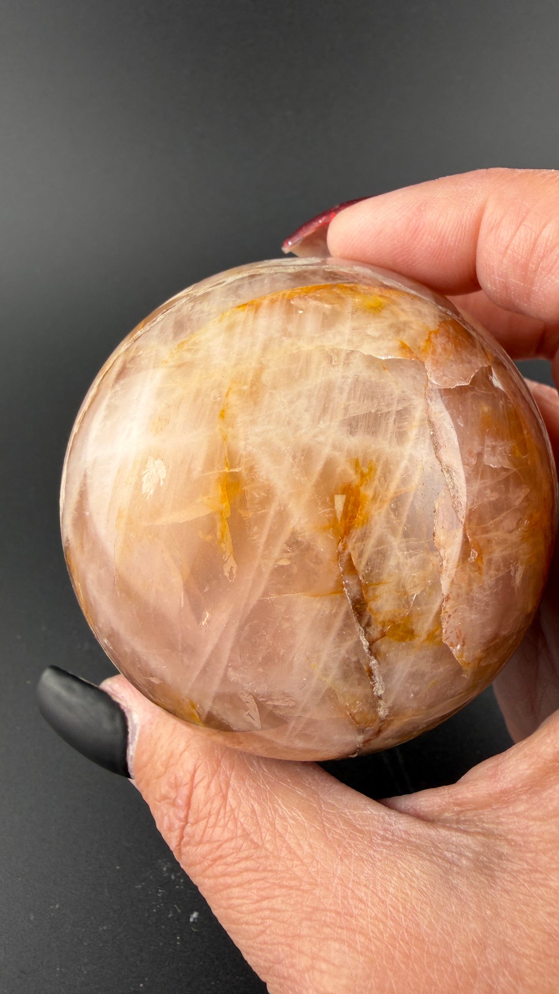 Golden Healer Quartz Sphere-Earth Fairy Holistics