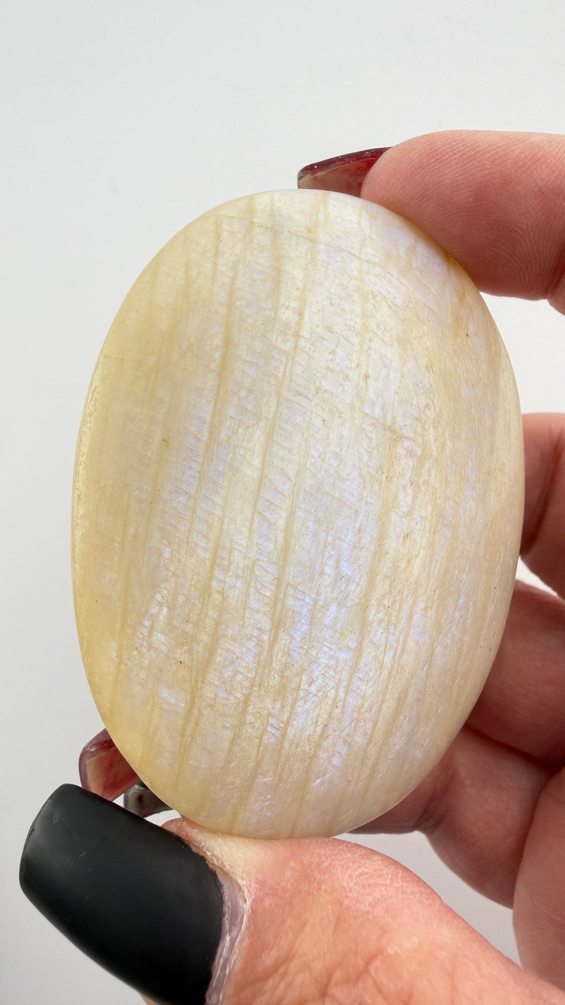 Moonstone Palm Stone-Earth Fairy Holistics