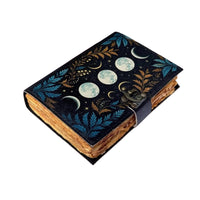 Moon Vintage Leather Journal Travel Journal Diary Spellbook-Earth Fairy Holistics