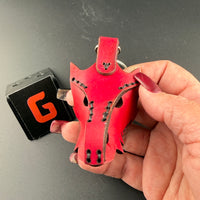 Spirit Wolf Leather Dragon Head Keychains