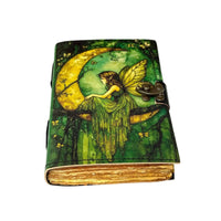 Fairy Leather Journal Celtic Grimoire Journal Spellbook-Earth Fairy Holistics