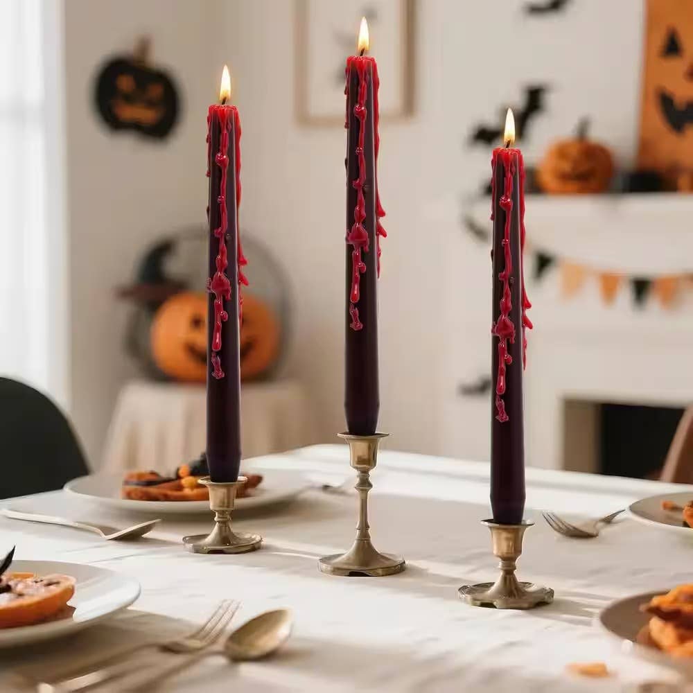 Vampire Blood Candles - Set of 4, Bleeding Candles 10”-Earth Fairy Holistics