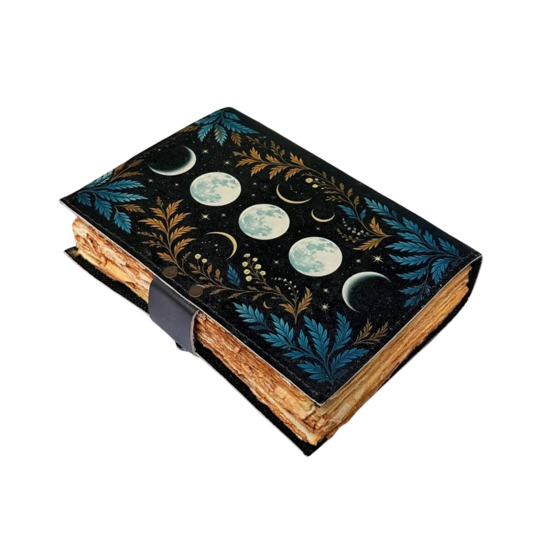 Moon Vintage Leather Journal Travel Journal Diary Spellbook-Earth Fairy Holistics