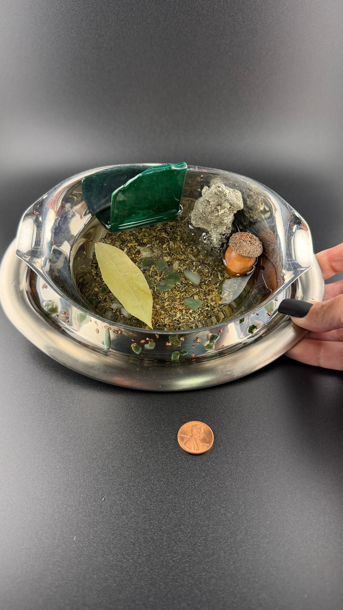 Earths Abundance Money Bowl (Silver & Copper Vessel)