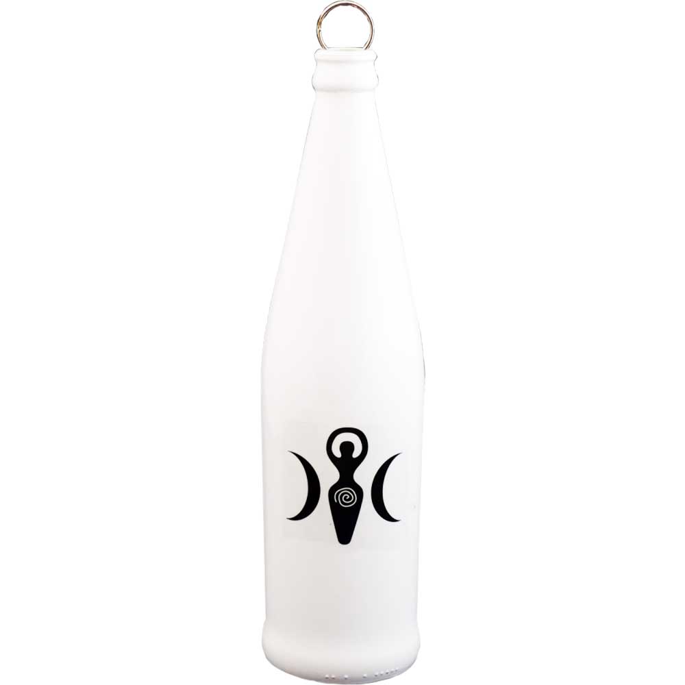 Glass Smoking Bottle Incense Burner - Triple Moon Goddess-Earth Fairy Holistics