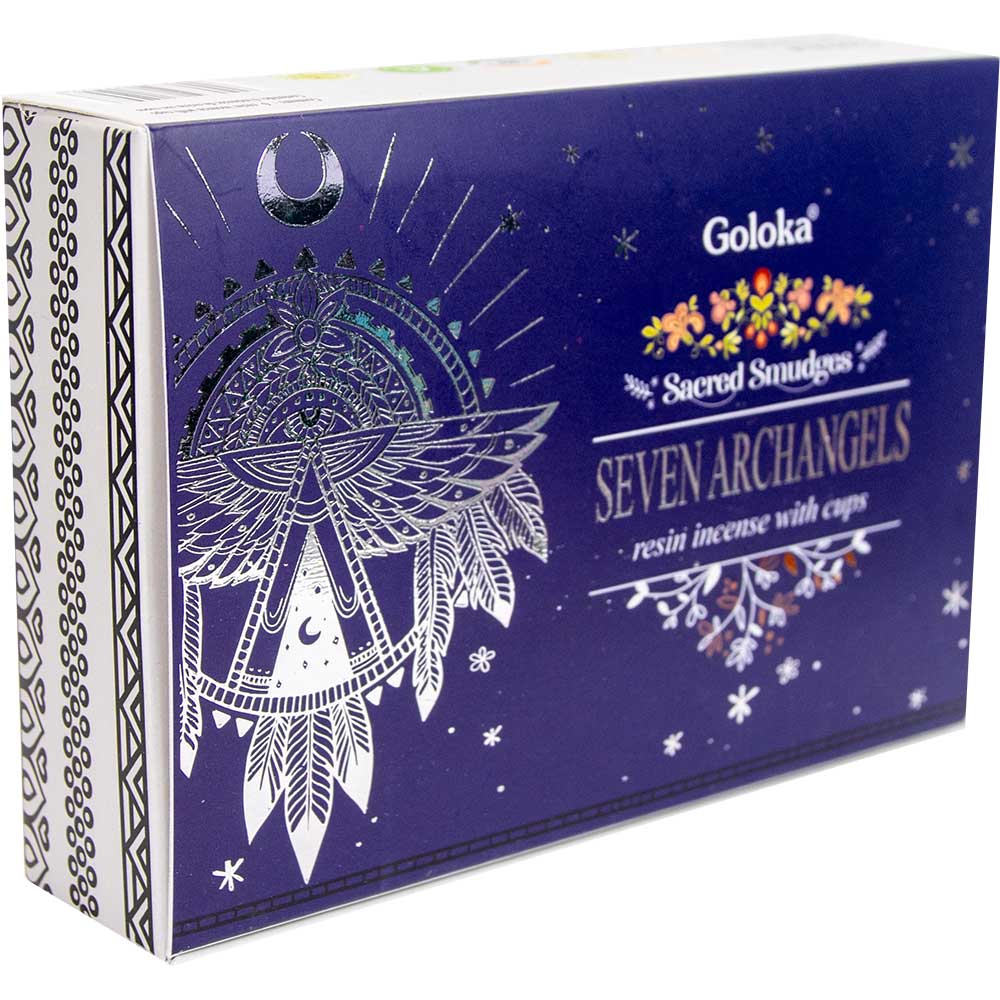 Goloka Sacred Smudges Resin Cups -Seven Archangels Pack of 6-Earth Fairy Holistics