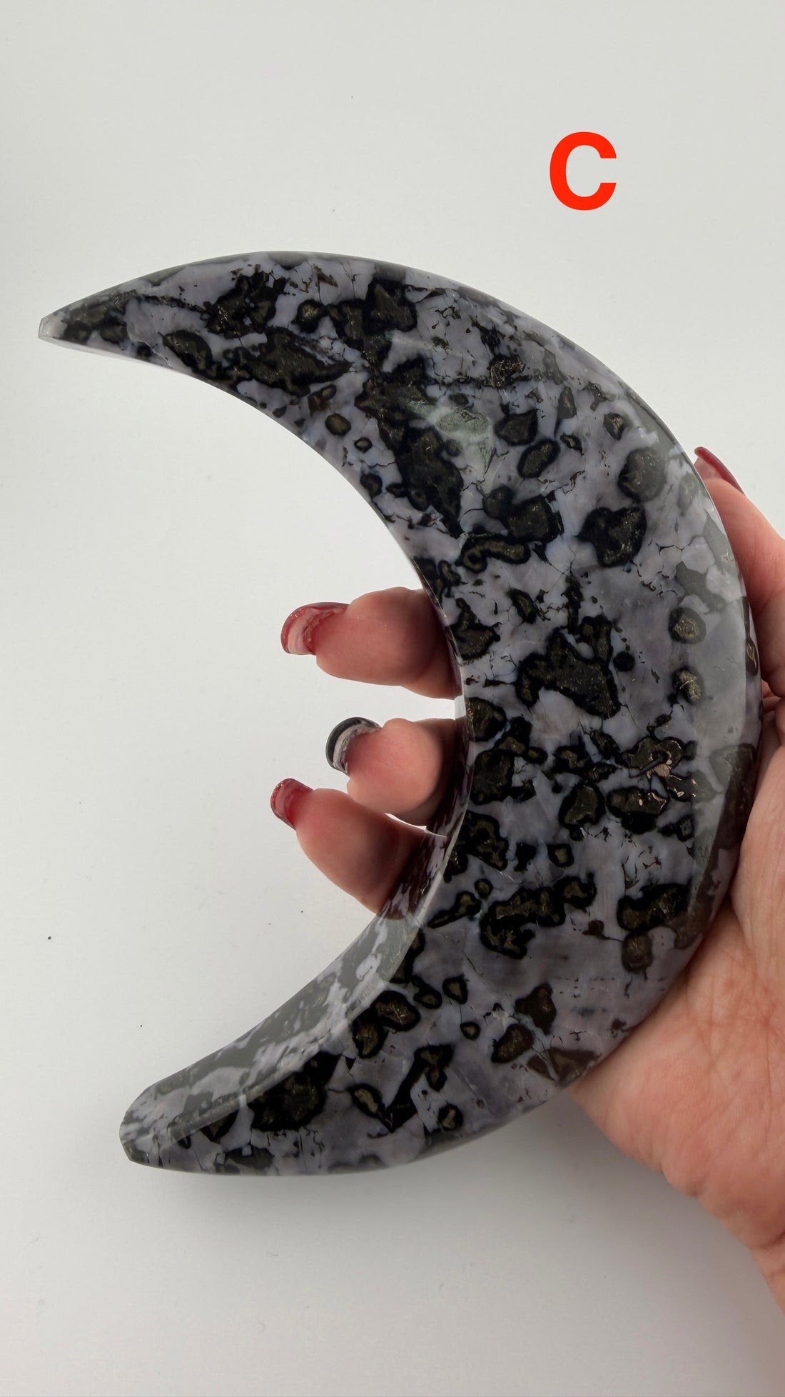 Indigo Gabbro Crescent Moons-Earth Fairy Holistics