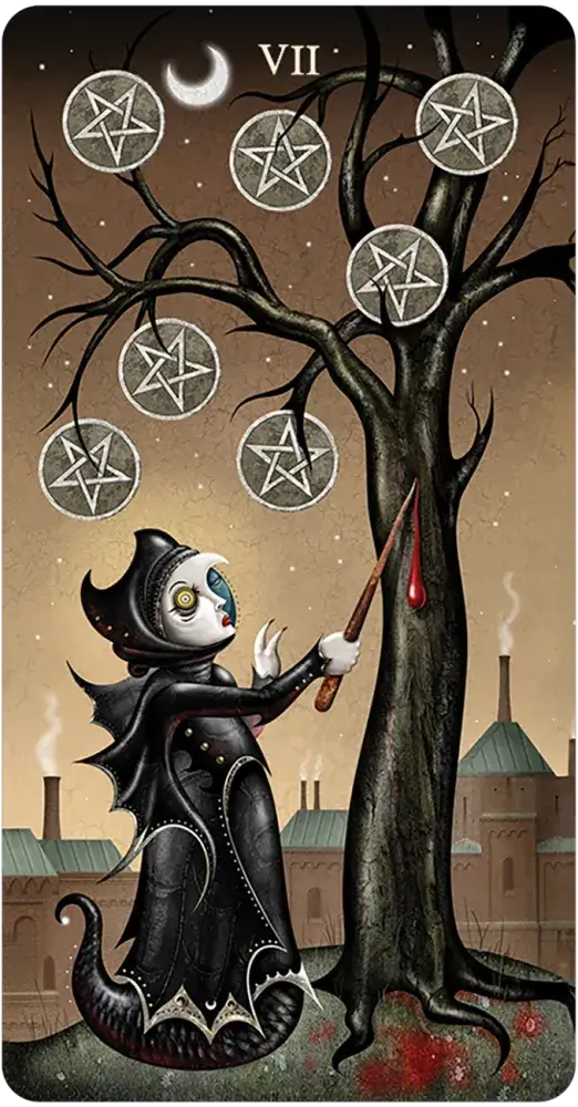 Deviant Moon Tarot Borderless Miniature Edition-Earth Fairy Holistics