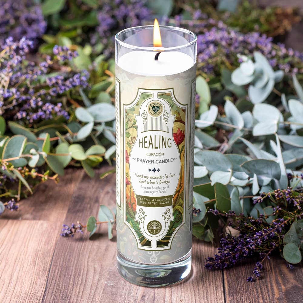 Prayer Candle - Healing (8") (9.5 oz)-Earth Fairy Holistics