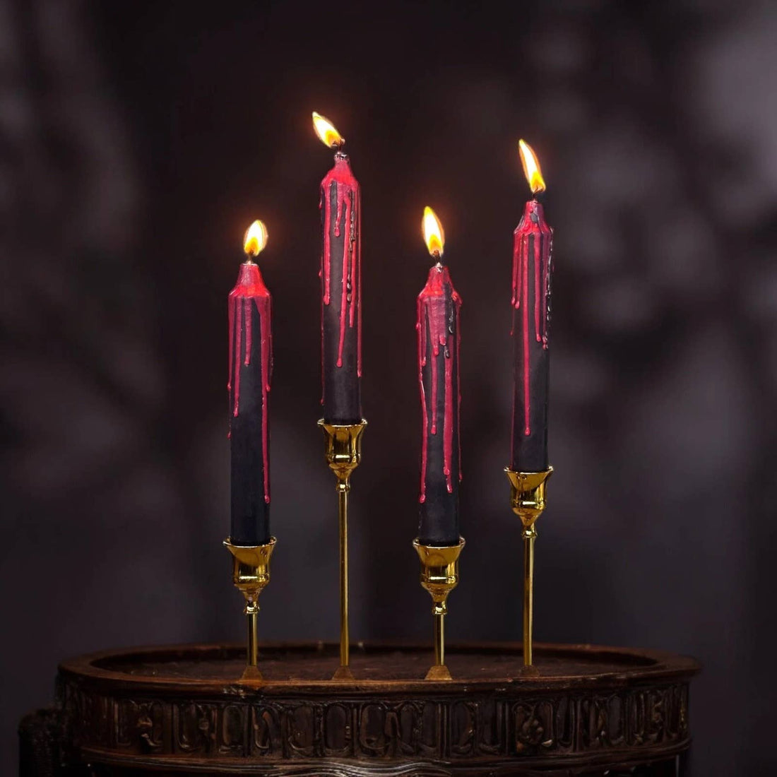 Vampire Blood Candles - Set of 4, Bleeding Candles 10”-Earth Fairy Holistics