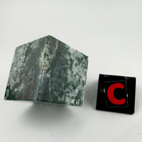 Moss Agate Cube-Earth Fairy Holistics