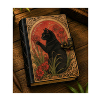 Cat Handmade Leather Tarot Journal for Spiritual Shops Book-Earth Fairy Holistics
