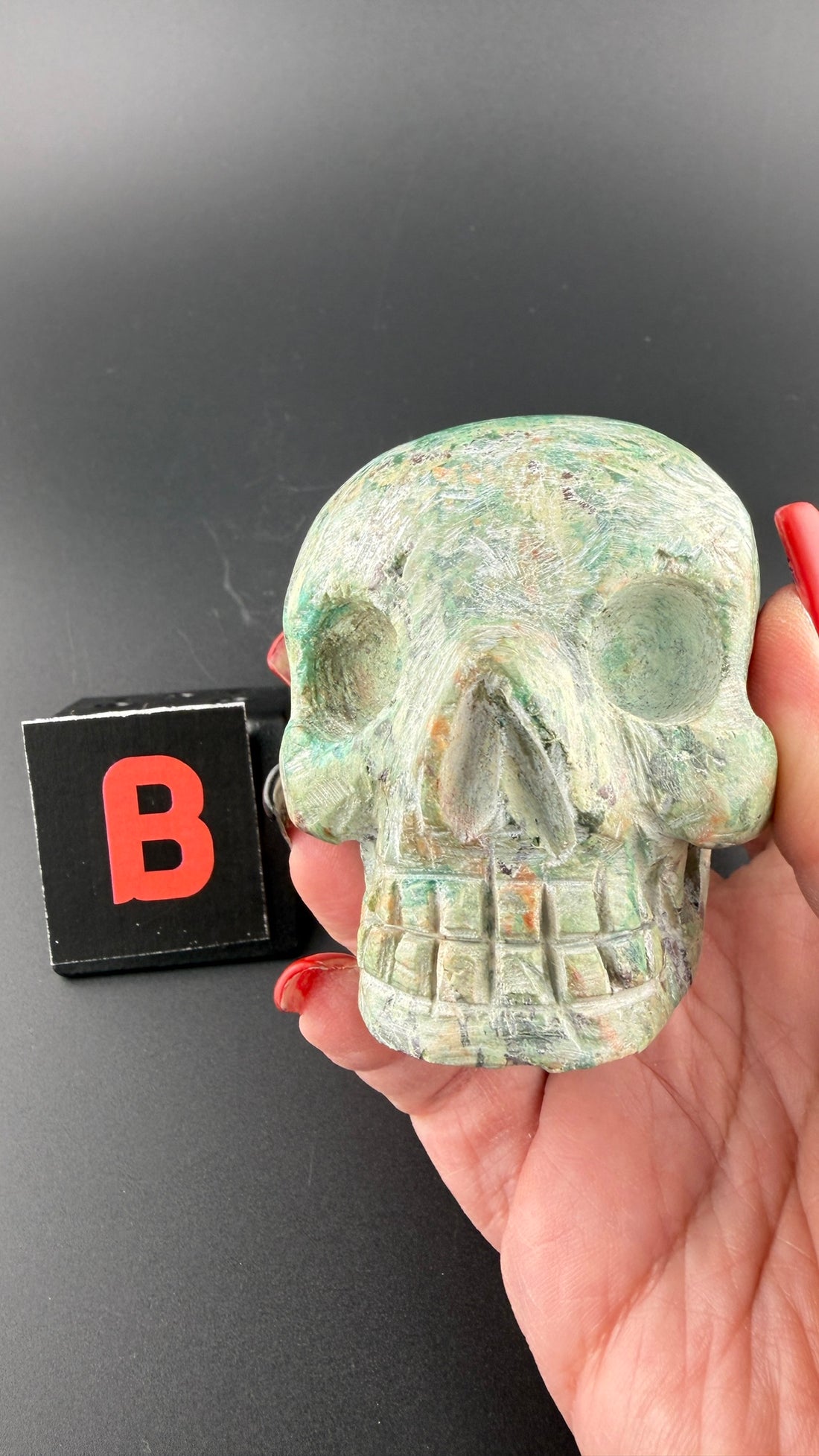Chrysoprase Skulls