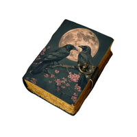 Original Raven Leather Journal Gothic Grimoire Tarot Book-Earth Fairy Holistics
