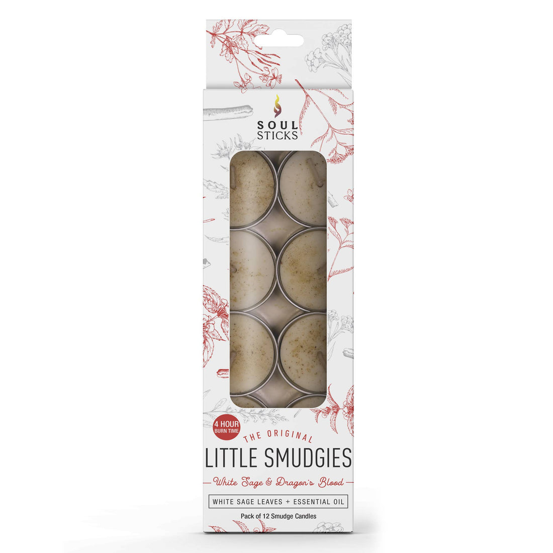 Soy Smudge Candle, Dragon's Blood Sage - Smudgies (12 pk.)-Earth Fairy Holistics