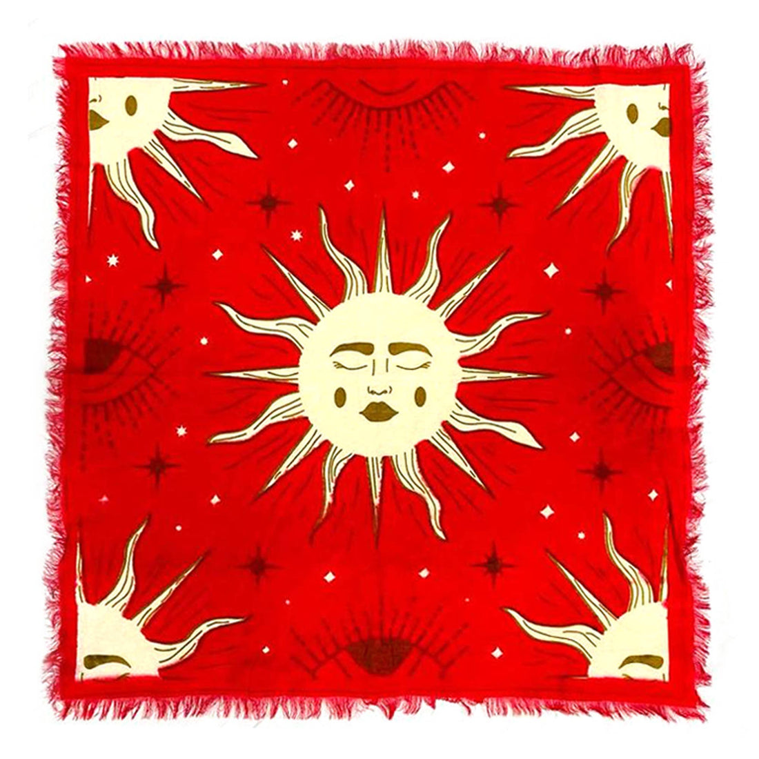 Celestial Sun Altar Cloth (24 x 24 in.)-Earth Fairy Holistics
