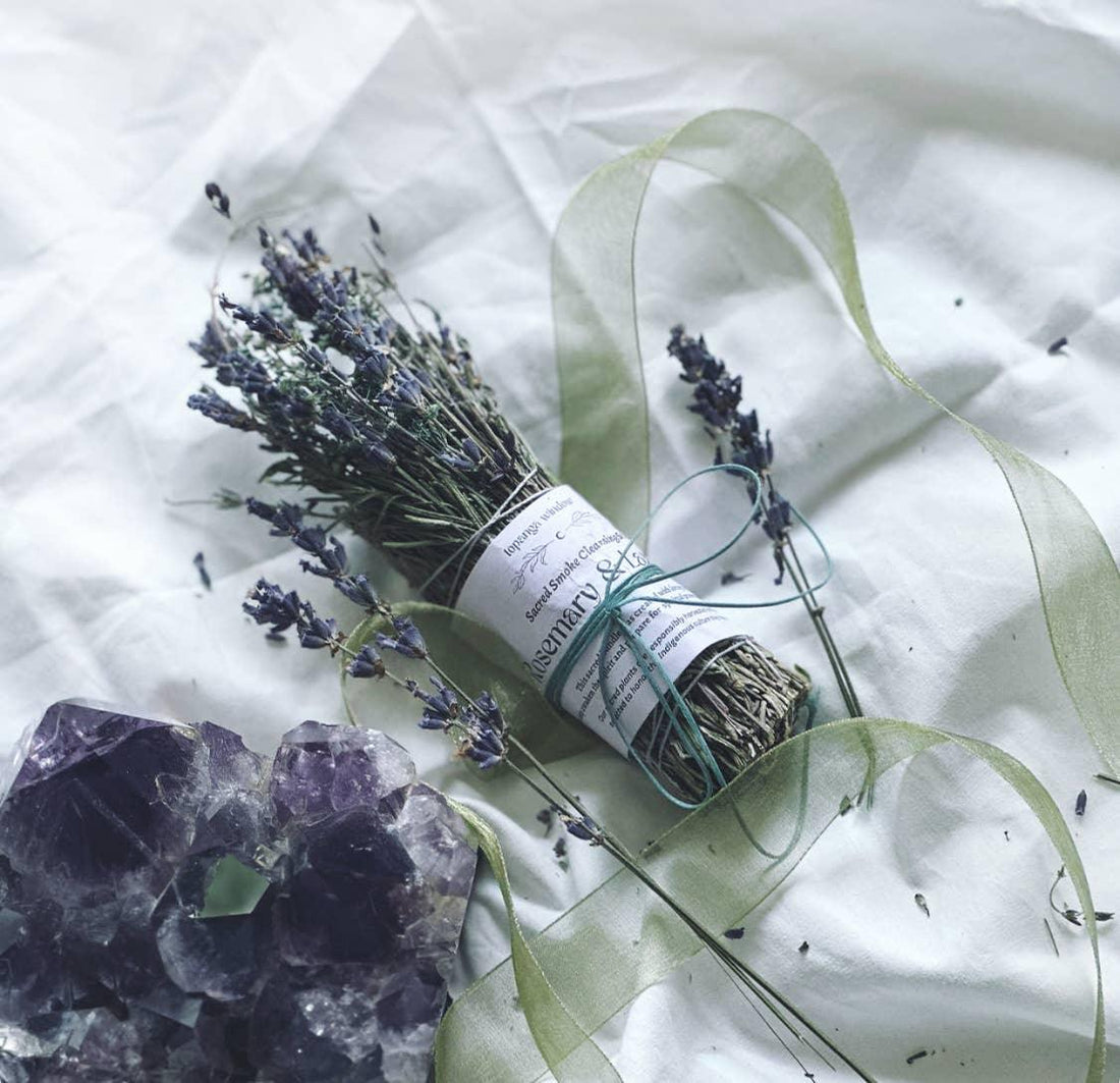 Rosemary and Lavender Sacred Smoke Cleansing Stick-Earth Fairy Holistics