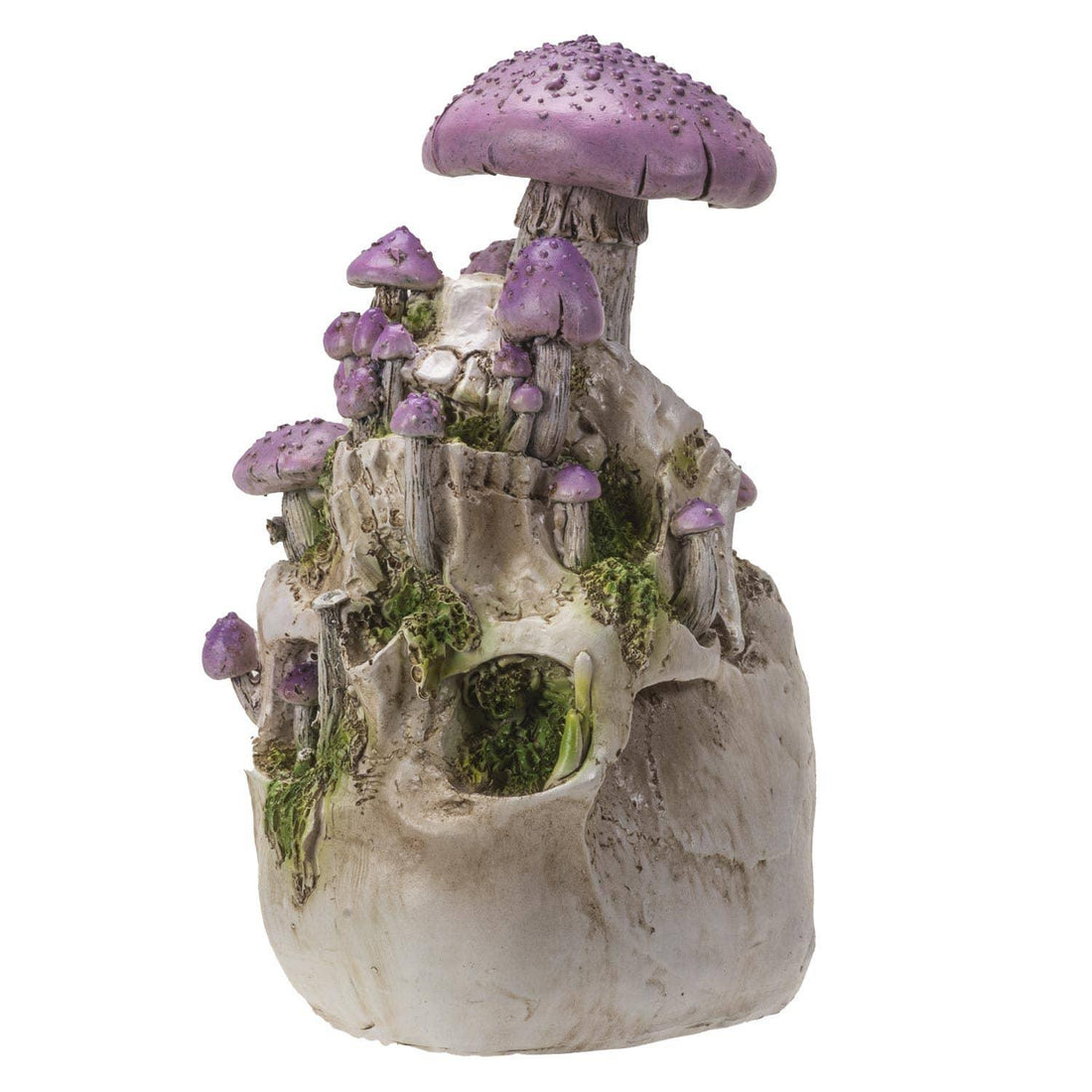 Skull with Purple Mushrooms-Earth Fairy Holistics
