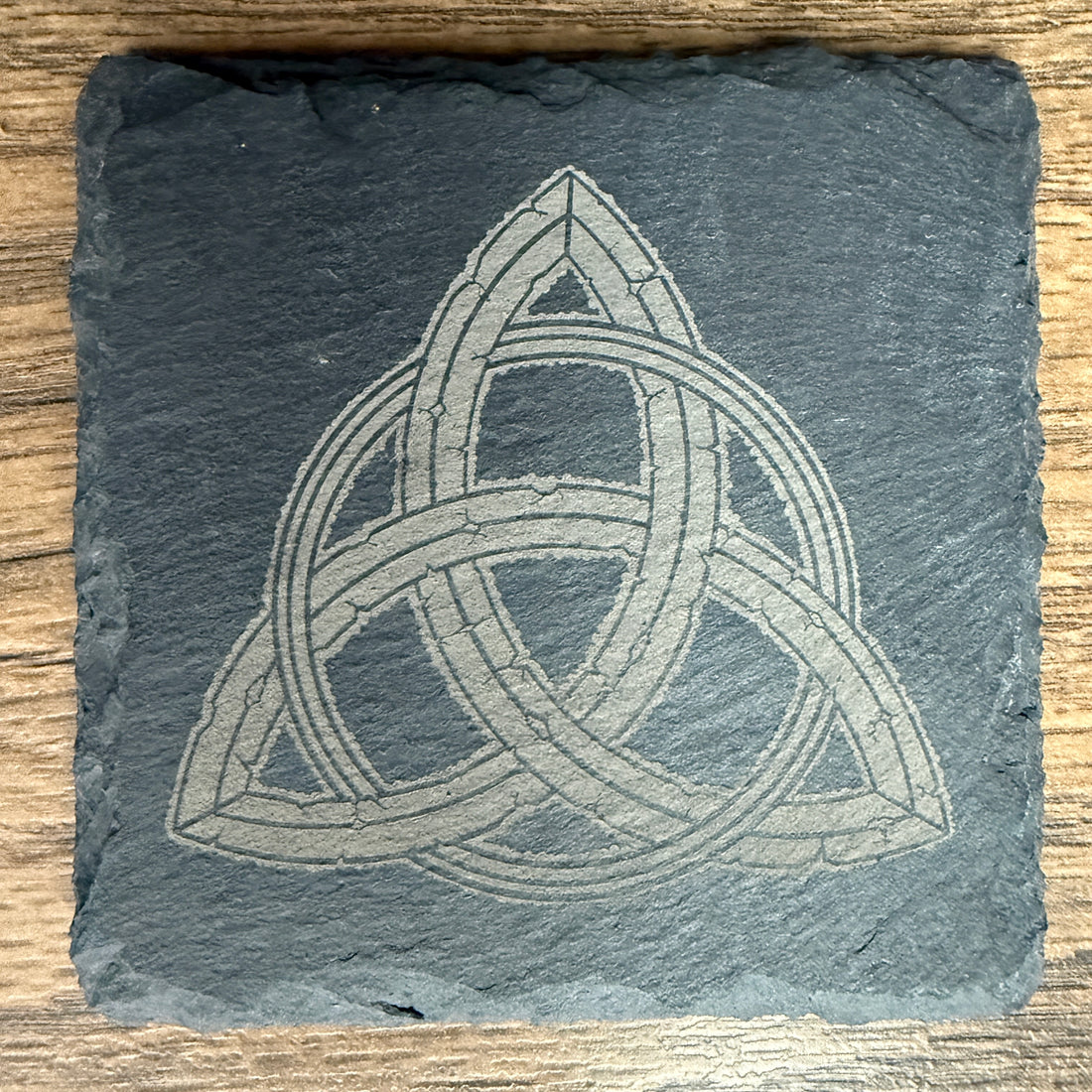 Triquetra Engraved Slate Coasters-Earth Fairy Holistics