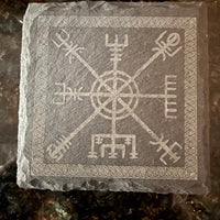 Vegvisir Engraved Slate Coasters-Earth Fairy Holistics