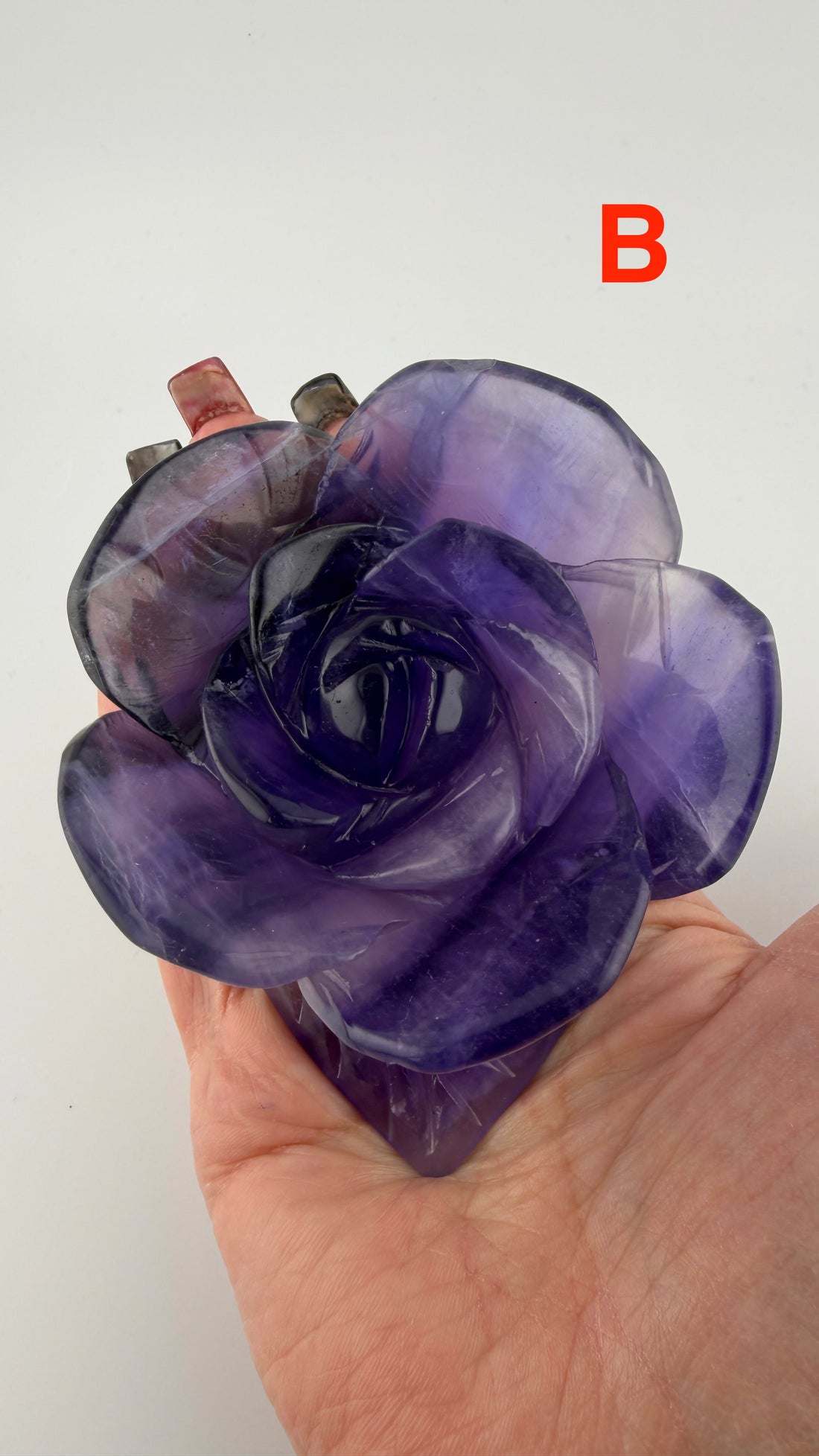 Fluorite Flower on Leaf-Earth Fairy Holistics